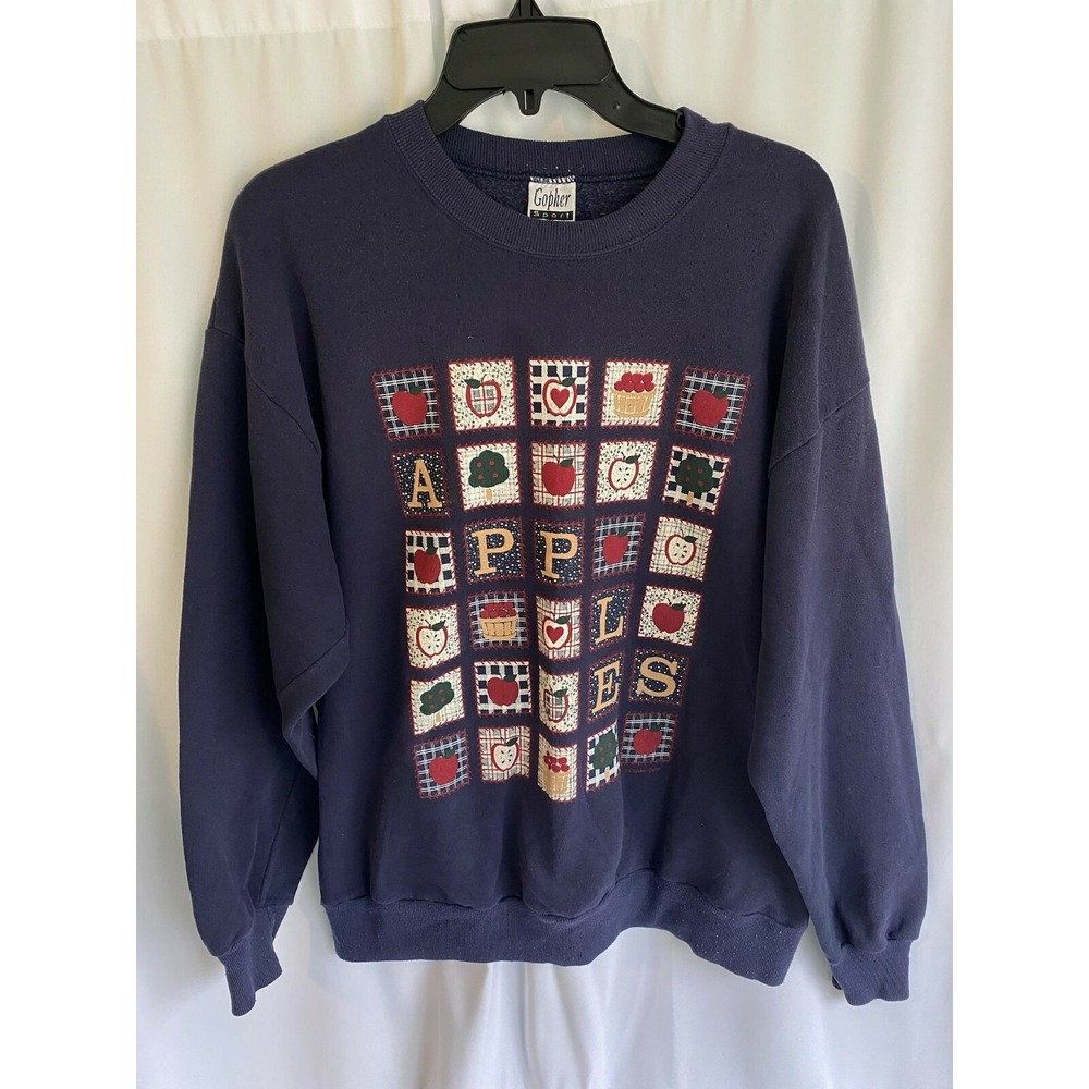 Vintage Apples Gopher Sport Sweatshirt Adult Large‎ Made in USA